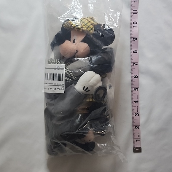NWT Rare Vintage Disney Store Super Sleuth Goofy & Inspector Mickey Bean Bag Set - Picture 12 of 14